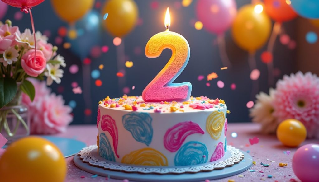 découvrez la bougie en forme de chiffre 2, une touche originale et festive pour sublimer vos célébrations ! parfaite pour les anniversaires ou les événements spéciaux, elle apportera une atmosphère joyeuse et unique à vos moments inoubliables.